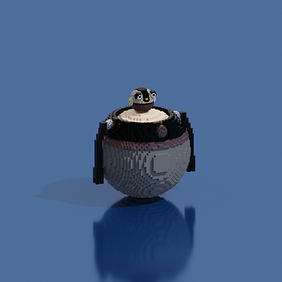 BIGWELD VOXEL 3d 3dart bigweld magicavoxel old robots robots voxel voxel art