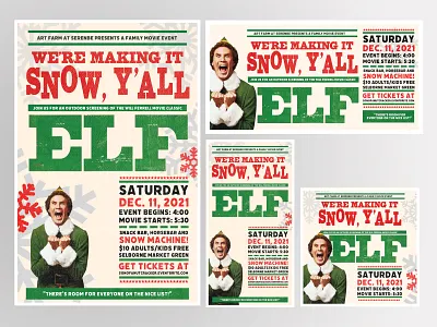 Elf Poster + Social Graphics design graphic design illustration posters typography vector