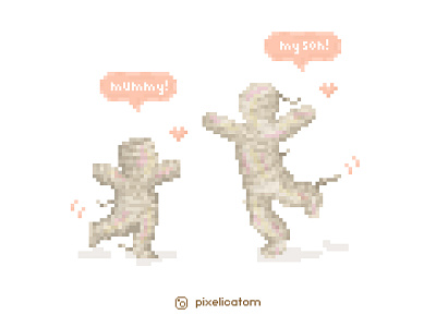 Mummy Puns Pixel Art 8bit animation design graphic design illustration nft nintendo pixel pixelart pixelicatom ui