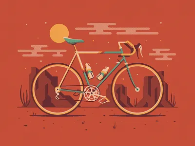 DKNG Cyclist Series bicycle bike cruiser cyclist dan kuhlken design dkng dkng studios fixie geometric illustration mountain bike nathan goldman patch pin poster vector