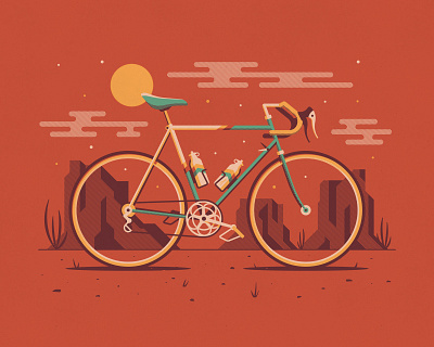 DKNG Cyclist Series bicycle bike cruiser cyclist dan kuhlken design dkng dkng studios fixie geometric illustration mountain bike nathan goldman patch pin poster vector