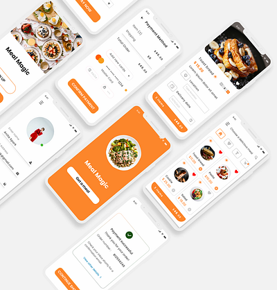 Food ordering app (Meal Magic) graphic design ui