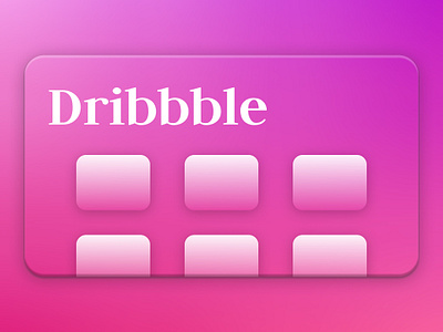 Dribbble Thumbnail branding card dribbble dribbble thumbnail glassmorphism graphic design illustration real shadows thumbnail