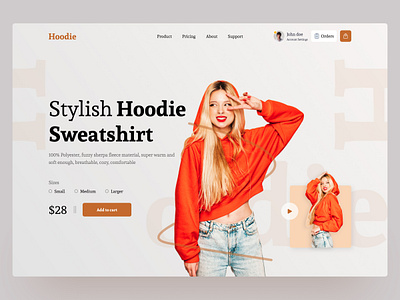 Hoodie- Product Landing Page anik deb best designer cryptocurrency design design system dribbble best shot grapeslab homepage designer landing page nft product landingpage product website redesign top designer uiux uiux designer web web design website website designer