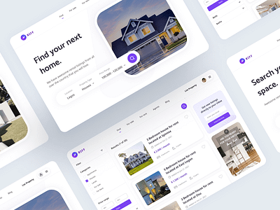 Real Estate Web App Design apartment design figma filter home sale house housing landing page listing real estate rentals search ui ux web app website