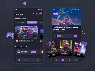 Games & Video Live Streaming App best ui creative ui game straming games live app live game straming app live video app straming straming app streaming ui ui design video app video straming video ui