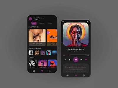 Daily UI - Music Player app design music player ui ux