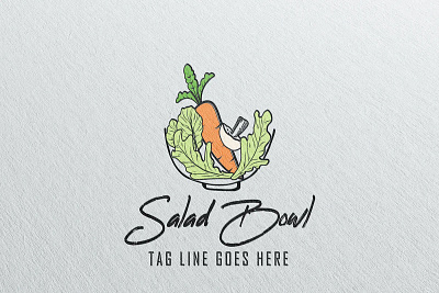 Salad Bowl Food Logo Design Template aaaaaa app branding design food hotal illustration logo logo design minimal premium restaurant template vector