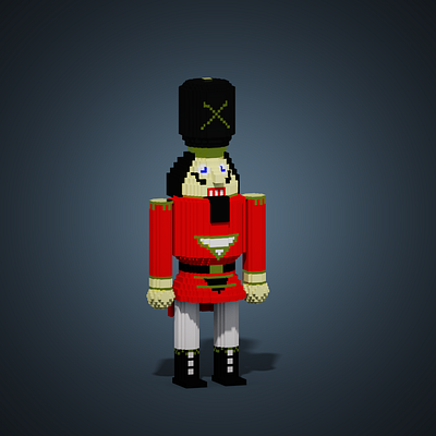 Nutcracker 3d 3dart christmas magicavoxel nutcracker vox voxedit voxel voxel art