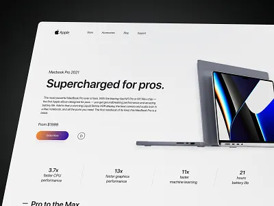 MacBook product landing page - Light mode concept design design echo echo design echodesign interface landing landing page landing page design light mode light mode landing ui ui design uidesign uiux ux web design web landing page website website design
