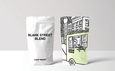 Blank Street Coffee Packaging Design branding design graphic design illustration