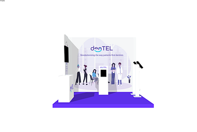 Dentel Trade Show Rendering 3d branding design graphic design