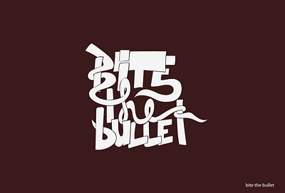 Bite the bullet graffiti illustration typography