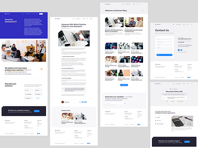 Remnant IT - Inner Pages clean inner page it it business solution it consultant redesign ui web design website