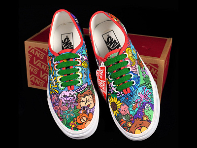 Vans Custom Shoes art branding design doodle illustration shoe art