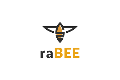 raBee logo 3d animal animation bee brand logo branding combination logo company design graphic design grid icon illustration initial logo modern motion graphics simple symbol ui