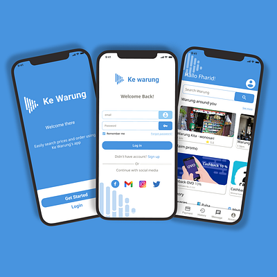Ke Warung Design App app branding graphic design ui