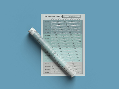 Tidal Calendar - Milomano design illustration ui ux