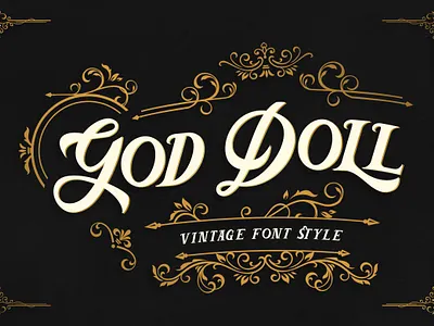 God Doll - Vintage Display Font apparel branding display illustration modern popular font poster vintage