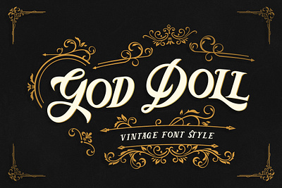 God Doll - Vintage Display Font apparel branding display illustration modern popular font poster vintage