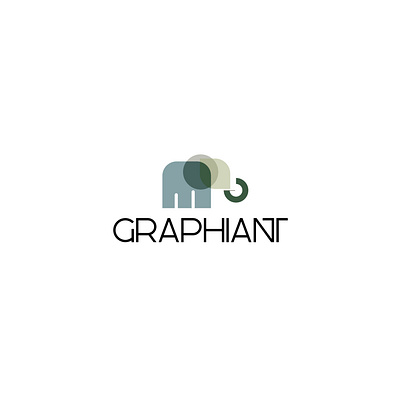 graphant animal artistic colorful elephant geomatric illustration logo vector