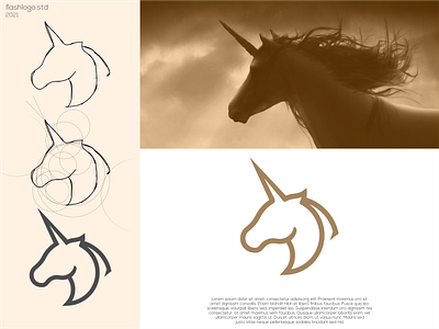 Unicorn Logo animals app awesome brand branding clean design identity illustration lettering line logo minimal mithology modern simple unicorn vector