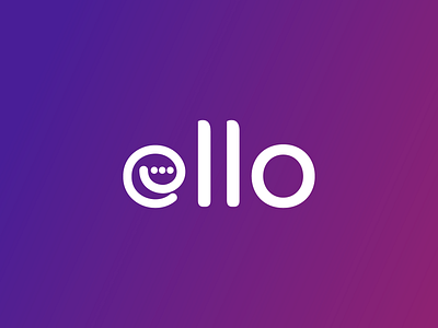 Ello 39 app bounce challenge chatya daily dailylogo dailylogochallenge day design ello graphic design hello logo message messaging ping pong shout smile