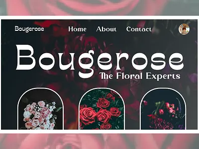 Bougerose 30daysofwebdesign branding design landingpage logo ui ux webdesign