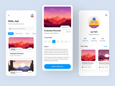 Travel App Concept app design booking app clean app clean design clean ui dailyui design minimal design modern design modern ui travel travel app travel design travelling user interface design