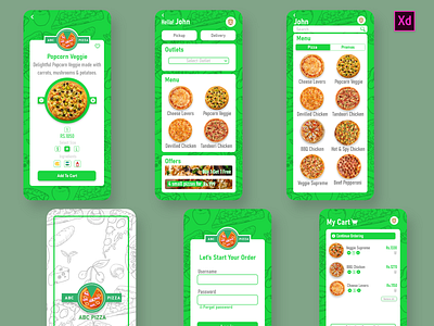 Pizza Ordering Mobile UI ui