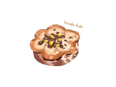 Chocolate mousse tart art design digital digitaldrawing drawing food foodart graphic design illustration