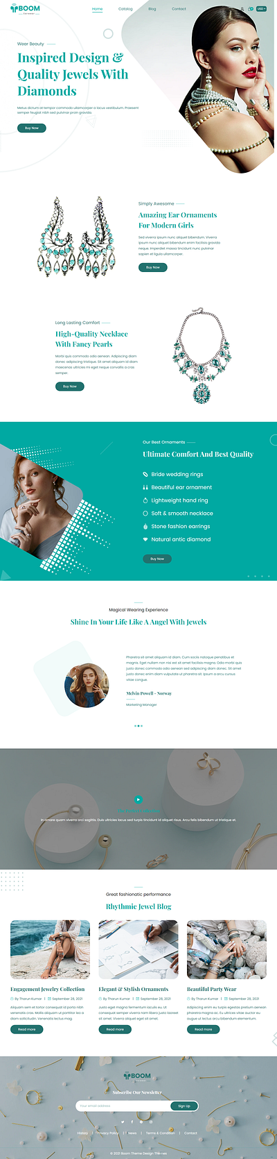 Jewelry (Turquoise) Shopify Theme design ecommerce responsive theme web design webdeveloper website website design websitedesigner