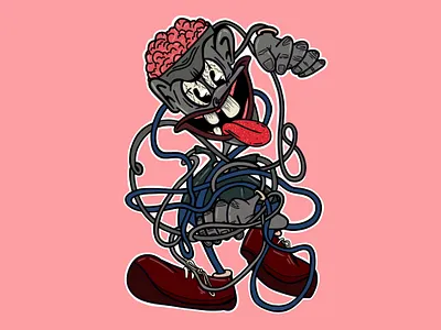 Crazy Sticker Design design graphic design illustration sticker