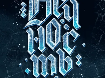 Ice Eternity branding brushes design ice lettering procreate texture typography winter