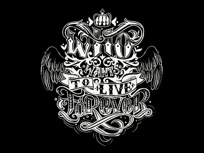 Who wants to live forever design illustration lette lettering music procreate queen quote song typography