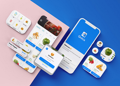 Grocery App Design app design app home page app ui app ui design branding design grocery app ui groocery app illustration logo mart app online shopping app ui ui design user interface vector web app web app design web ui