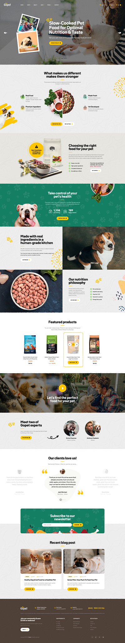 Gopet - Pet Food WooCommerce WordPress Theme animals business cats dogs ecommerce gopet pavothemes pet food pet shop pet store responsive woocommerce wordpress theme