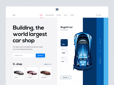 Car Shop Header Design car car header car shop car website dashboard header header design header ui landing page web website website ui