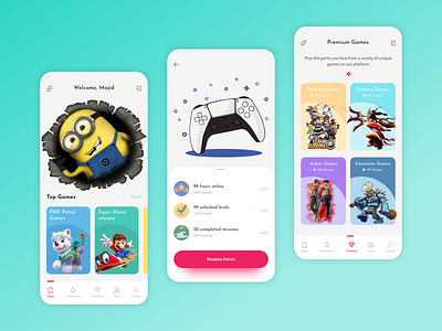 Game Store App app colorful design ios design minimal design modern design ui ui design uxdesign