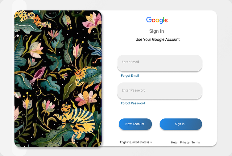 Modern Google Login Form by Ifat Chowdhury on Dribbble