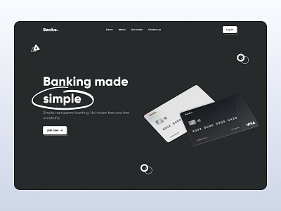 Banko landing page bank card banking coorporate design hero image landing landing design landing design ui landing page ui landing page website minimal modern ui ui design uidesign user interface ux web design website