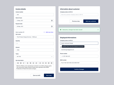 Invoicing Software - Modals Components accounting accounting software business tool components finance finance components finance modals forms inputs invoice add invoice components invoice saas invoice software invoicing modals saas tools ui web design