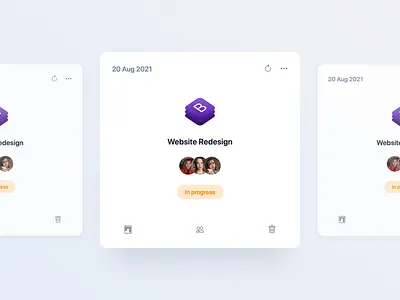 Project Card with Icon - Webpixels app avatars bootstrap cards components dashboard list management project snippets task ui