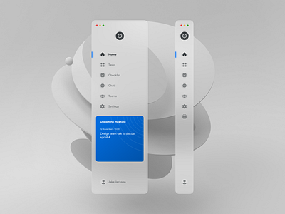 Sidebar Navigation - Light app daily 100 challenge design flat illustration minimal ui ux