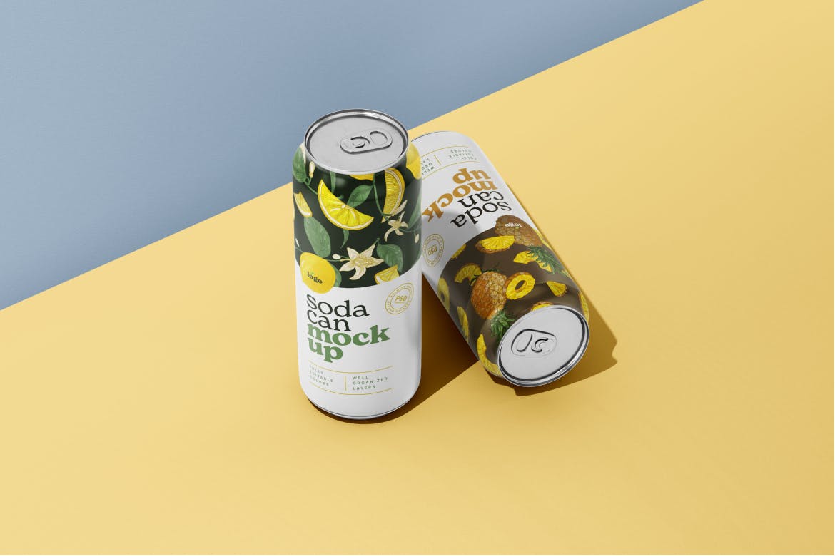 Soda Can Mockup app branding can cute design font icon illustration logo mockup packaging soda can ui vector