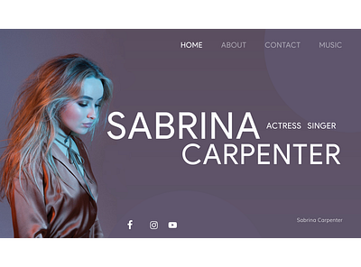Sabrina Carpenter Website UI sabrina carpenter ui website website ui