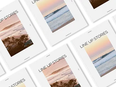 Line Up Stories - Magazine cover design graphic design magazine photography surf