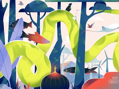 Biodiversity. art direction biodiversity ecology energy future illustration magazine nature renewable