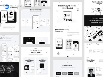 ReadO - Ebook Summary & Podcast | UX Case Study animation app appdesign behance blackandwhite casestudy ebook ebookapp illustration minimal mobileapp musemind musemindagency podcast podcastapp reado trend ui ux uxcasestudy