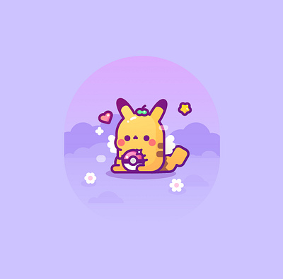 Pikachu branding character cute illustration illustrator kawaii illustration pikachu pokemon vector